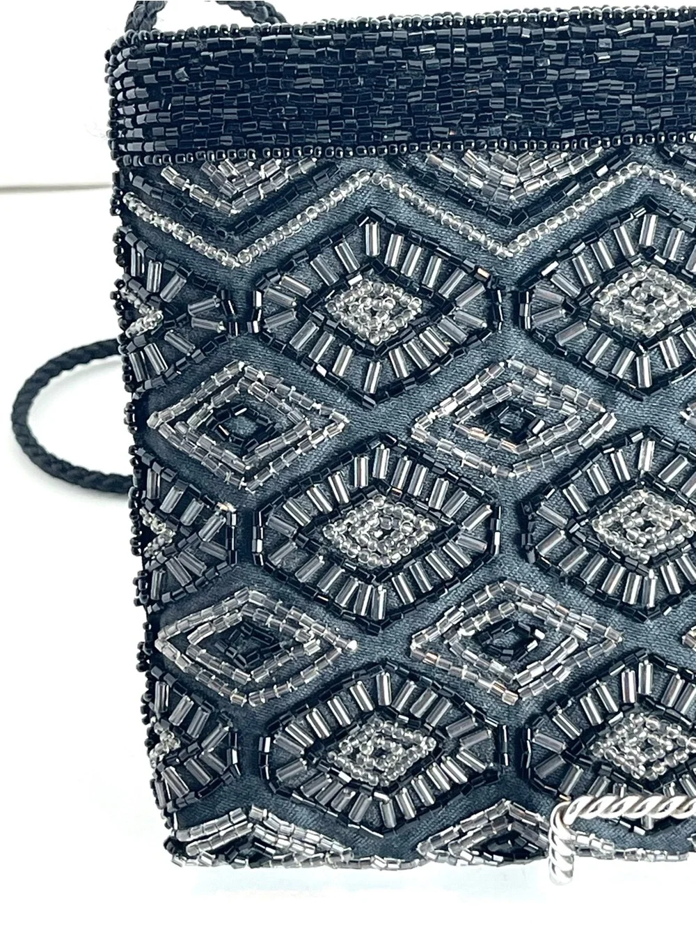 Black Beaded Evening Bag